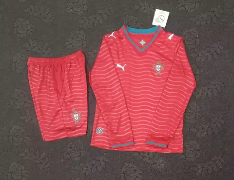 Portugal home children's kit Long sleeves — 2026/27
