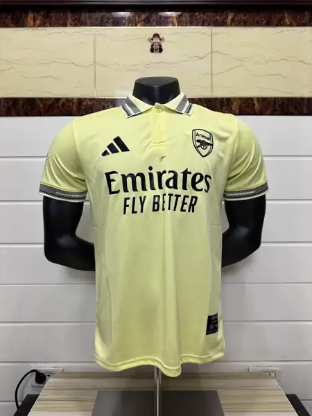 Arsenal Polo Light Yellow player version 2 — 2026/27