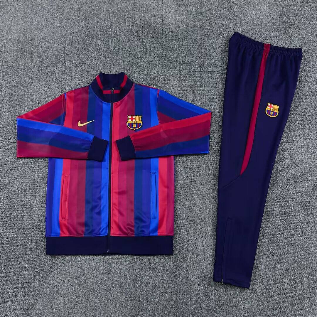 FC Barcelona Trainingsanzug · Rote und blaue Streifen