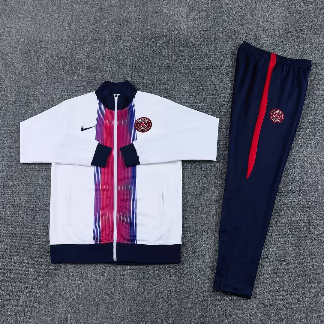 Paris Saint-Germain Trainingsanzug · Weiß, Marineblau und Rot