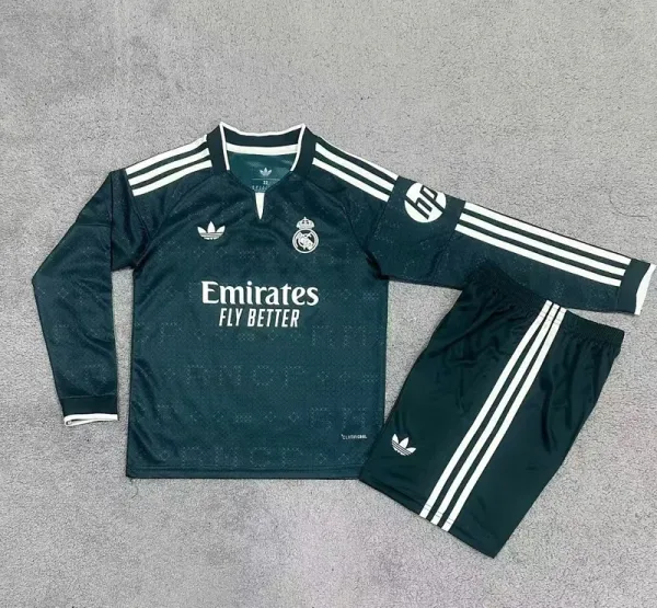 Real Madrid 26/27 Away Long Sleeve Kids Kit