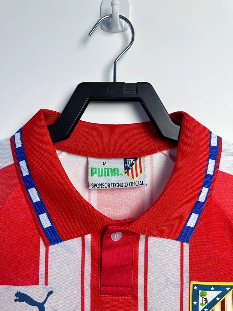 Atlético Madrid 1994/1995 Retro Long sleeve Atletico Madrid Home Soccer Jersey 1994/1995 — 3