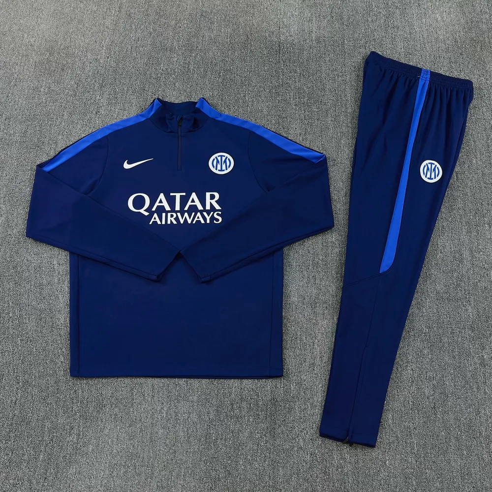 Inter Milan 2026/2027 Inter Milan Half-Pull Conjunto de entrenamiento Royal Blue Camiseta de fútbol 2026/27 — 3