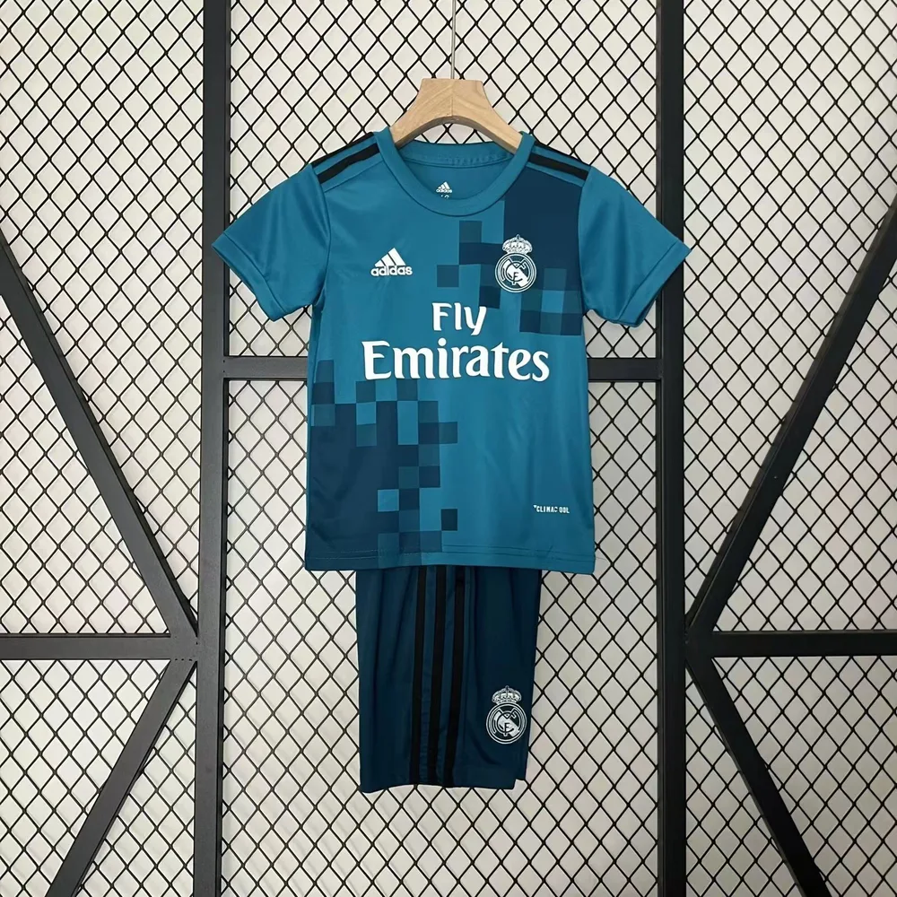 Real Madrid 2017/2018 Retro Real Madrid Tercera Visitante Camiseta de fútbol Talla infantil 2017/2018