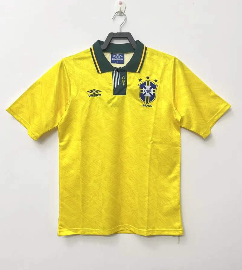 Brazil 1991-1993 Retro Brazil Local Camiseta de fútbol 1991/1993