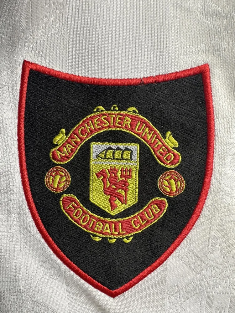 Manchester United 1998-1999 Retro Manga larga Manchester United Visitante White Camiseta de fútbol 1998/1999 — 7