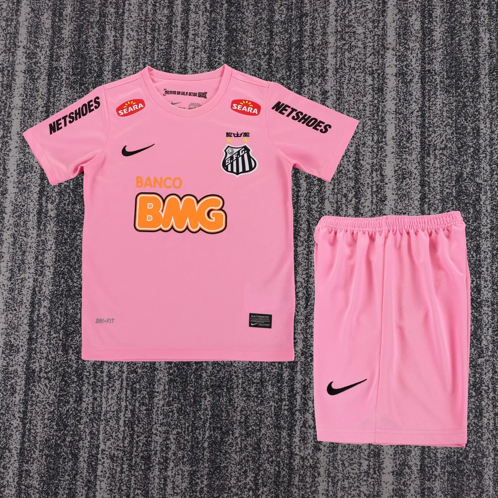 Santos 2012/2013 Retro Santos Pink Football Jersey Kids Size 2012/2013