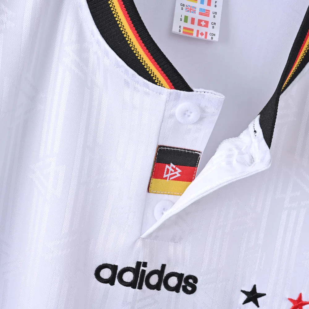Germany 1996 Retro Germany Home Soccer Jersey Football Shirt 1996 — 4