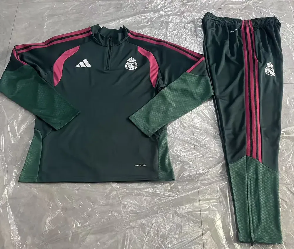 Real Madrid 2026/2027 Real Madrid blue Half-Pull Training Suit Dark green Football Shirt Set 2026/27 — 3