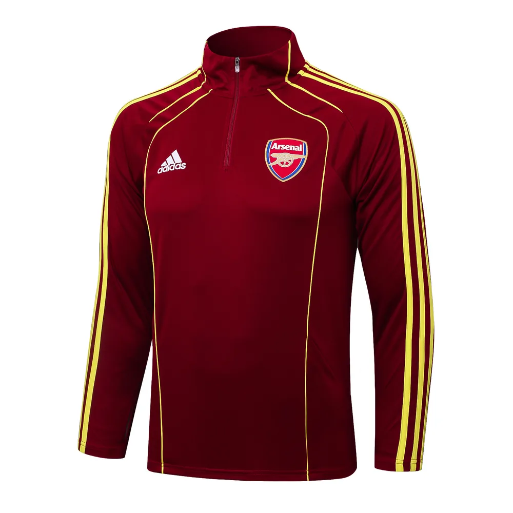Arsenal 2025/2026 Arsenal Half-Pull Conjunto de entrenamiento Maroon Retro Edition Camiseta de fútbol Set 2025/2026 — 4