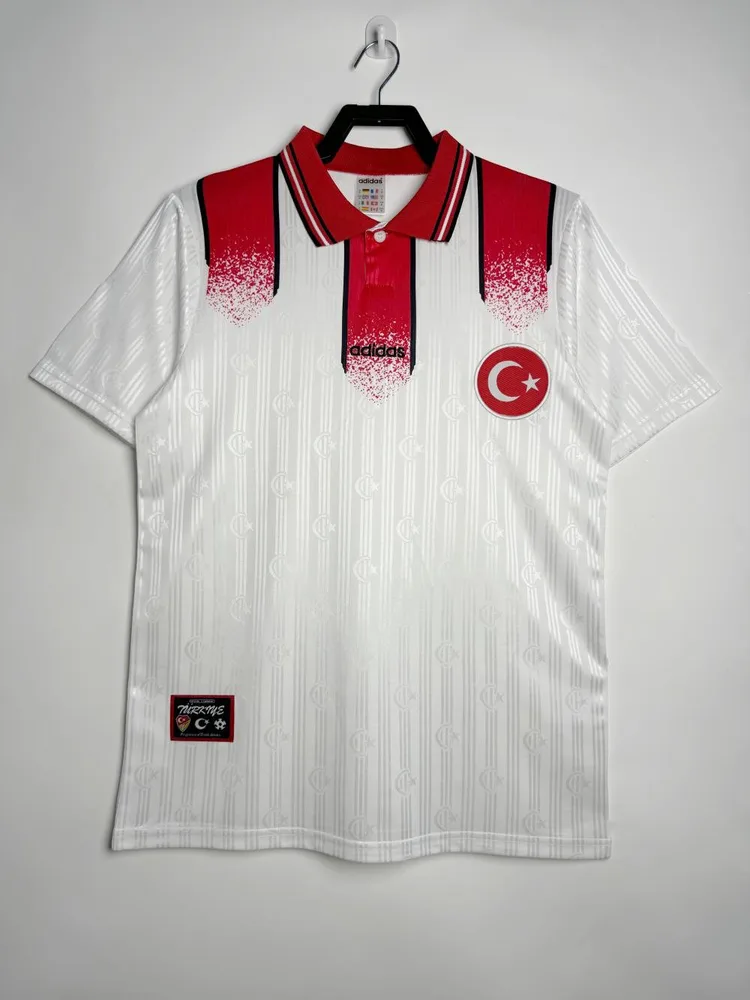 Turkiye 1996 Retro Türkiye National Team Visitante Camiseta de fútbol 1996