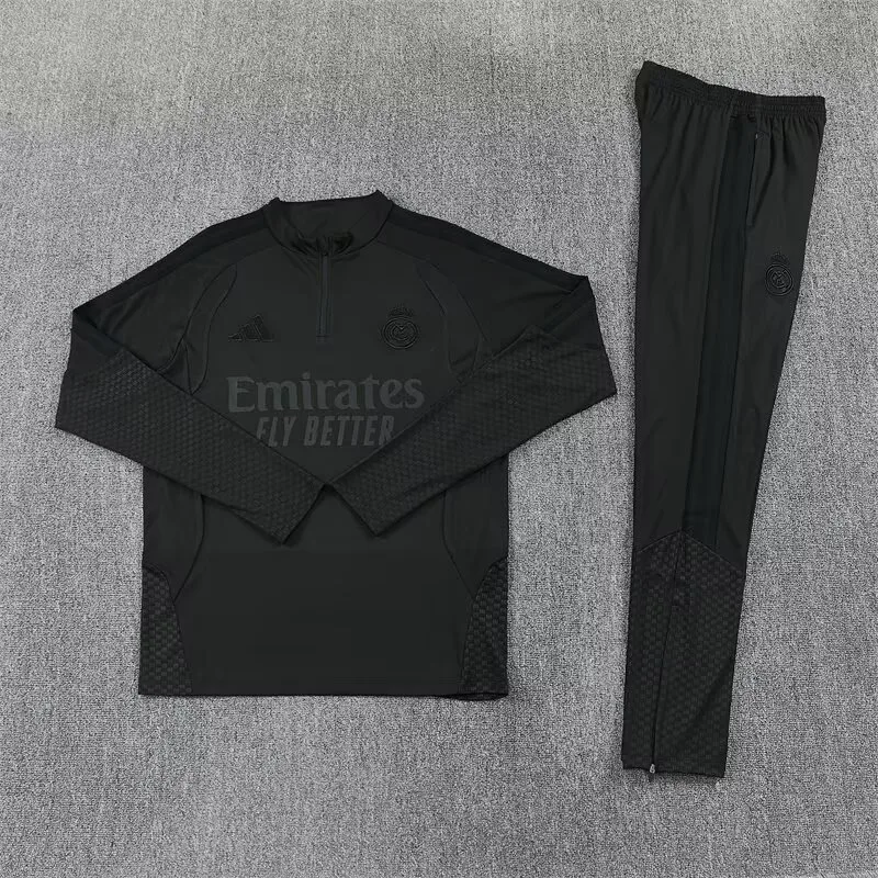 Real Madrid 2026/2027 Real Madrid Half-Pull Training Suit Black Football Jersey 2026/27 — 3