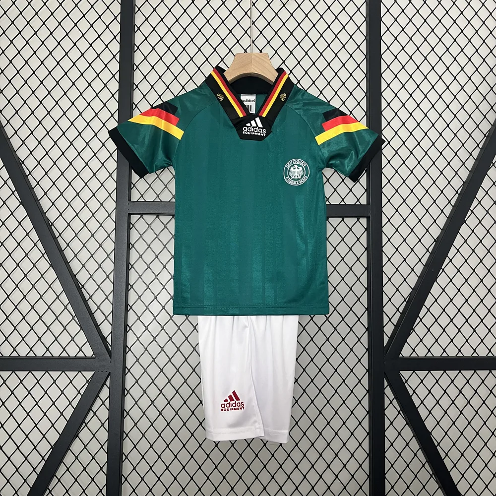 Germany 1992 Retro Germany Visitante Camiseta de fútbol Talla infantil 1992