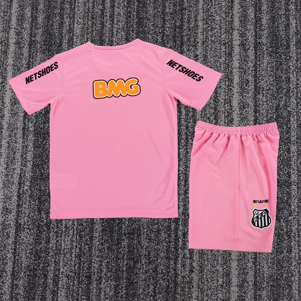 Santos 2012/2013 Retro Santos Pink Football Jersey Kids Size 2012/2013 — 2