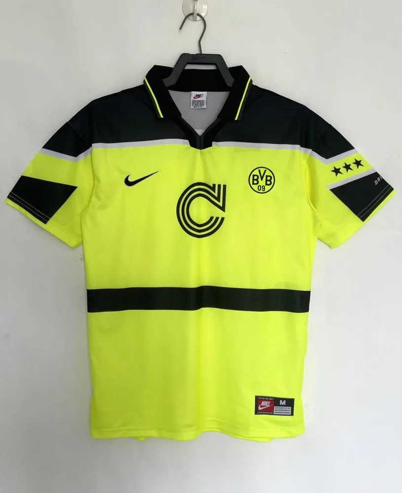 Borussia Dortmund 1996-1997 Retro Dortmund Home Football Shirt 1996/1997