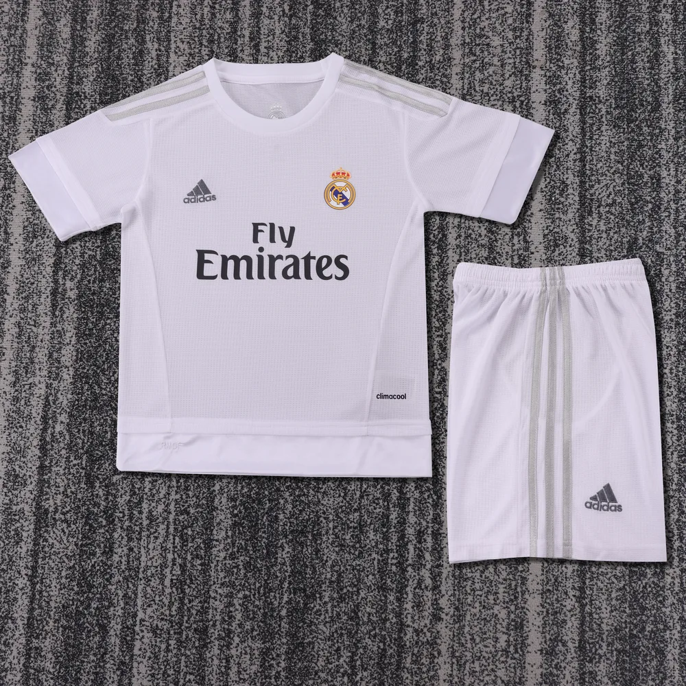 Real Madrid 2015-2016 Retro Real Madrid Local Camiseta de fútbol Talla infantil 2015/2016