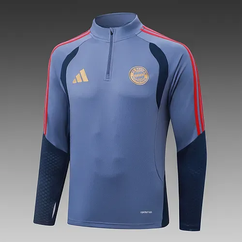 Bayern Munich 2026/2027 Bayern Munich Half-Pull Training Suit Grey-blue Football Shirt Set 2026/27 — 4