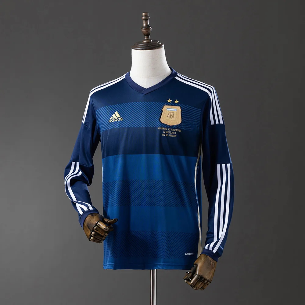 Argentina 2014 Retro Argentina National Team Visitante Manga larga Jersey 2014
