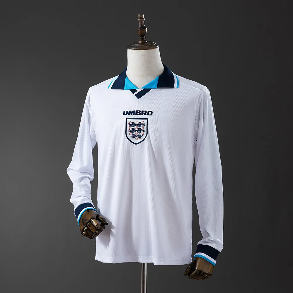 England 1996 Retro England Local Manga larga Jersey 1996