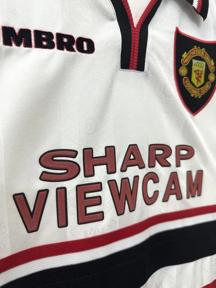 Manchester United 1998/1999 Retro Manchester United Away White Football Shirt 1998/1999 — 5
