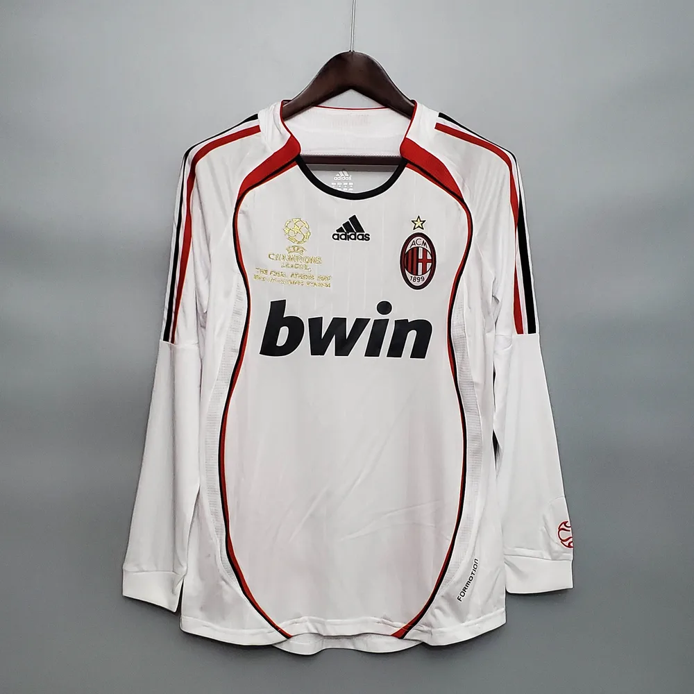 AC Milan 2006/2007 Retro Manga larga AC Milan Visitante Camiseta de fútbol 2006/2007
