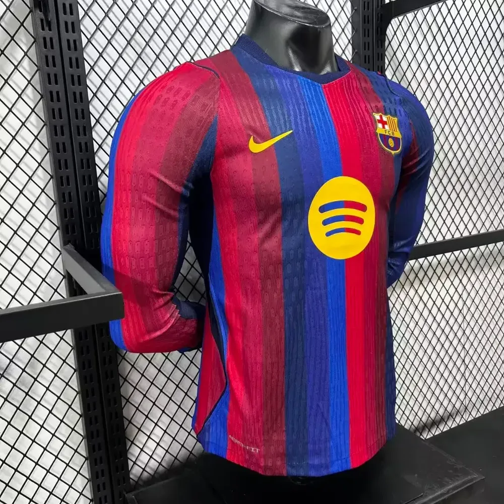 Barcelona 2026/2027 Long Sleeve Player Version Barcelona Home Football Jersey 2026/27 — 3