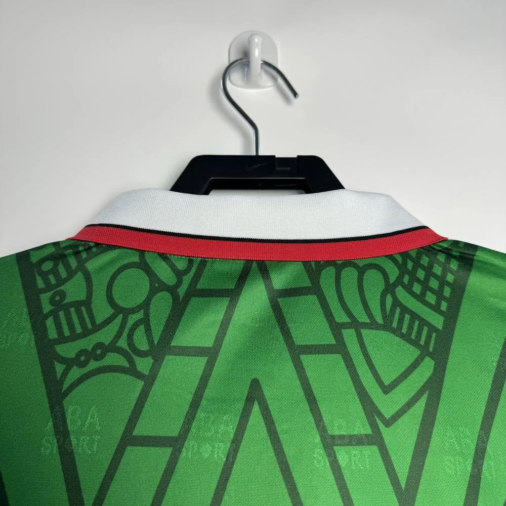 Mexico 1998 Retro Mexico Home Soccer Jersey 1998 — 4