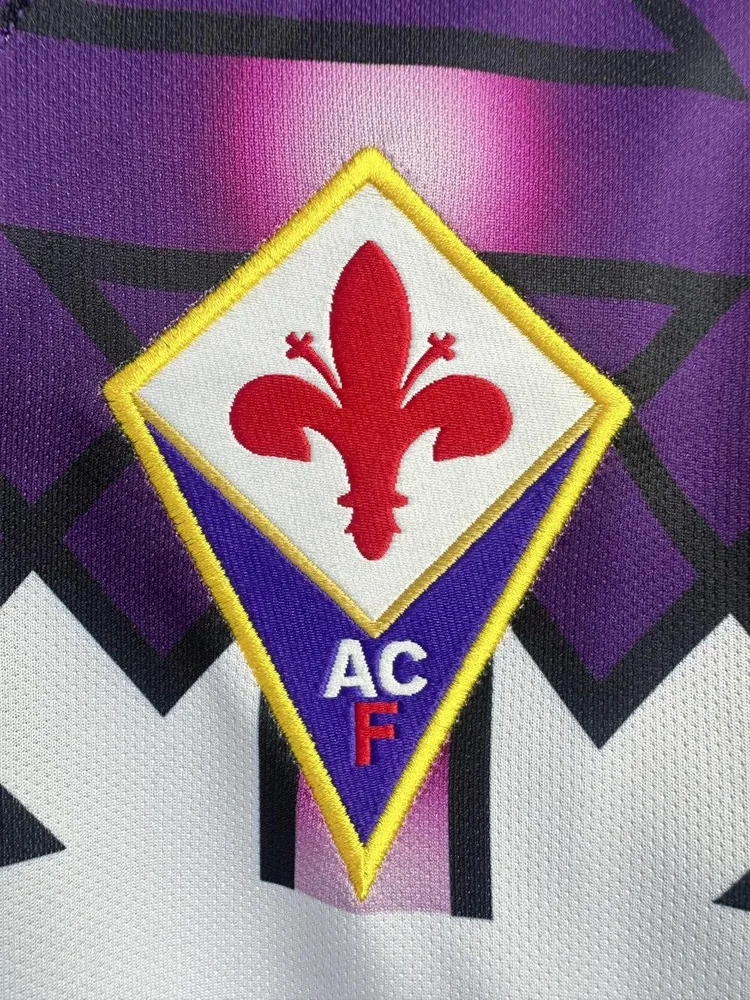 Fiorentina 1992/1993 Retro Long Sleeve Fiorentina Away Soccer Jersey 1992/1993 — 6