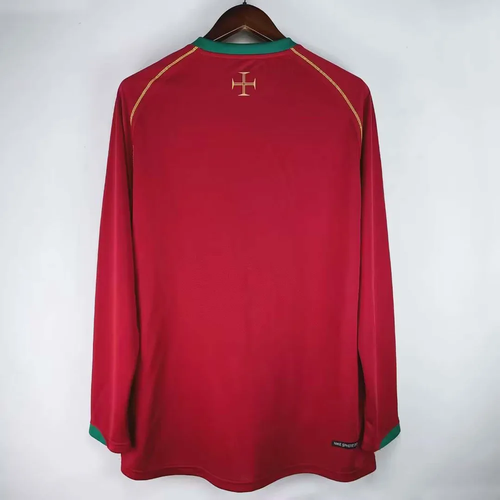 Portugal 2006 Retro Long Sleeve Portugal Home Football Shirt 2006 — 2