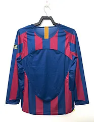 Barcelona 2005/2006 Retro Long Sleeve Barcelona Home Football Shirt UEFA Champions League 2005/2006 — 2