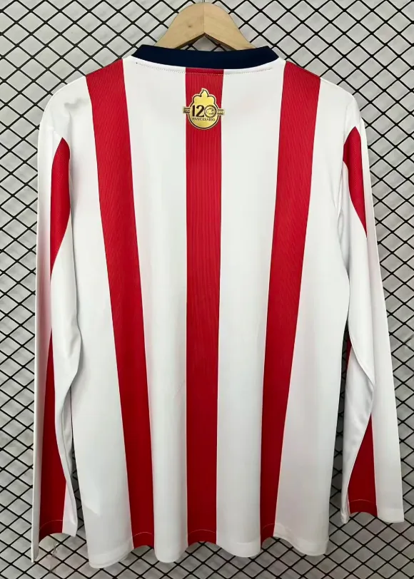 Chivas 2026/2027 Long Sleeve Chivas 120th Anniversary Edition Red & White Football Jersey 2026/27 — 2