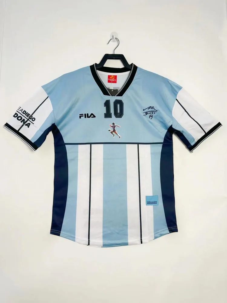 Argentina 2001 Retro Argentina National Team Maradona Commemorative Jersey 2001