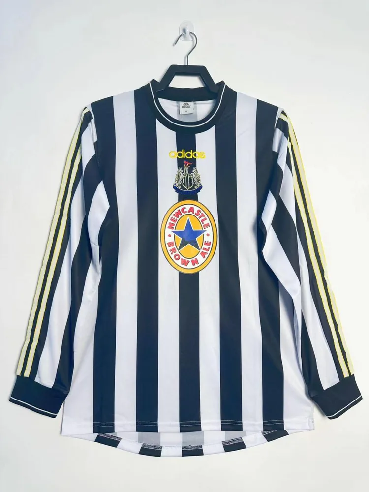 Newcastle 1997-1999 Retro Manga larga Newcastle United Local Camiseta de fútbol 1997/1999