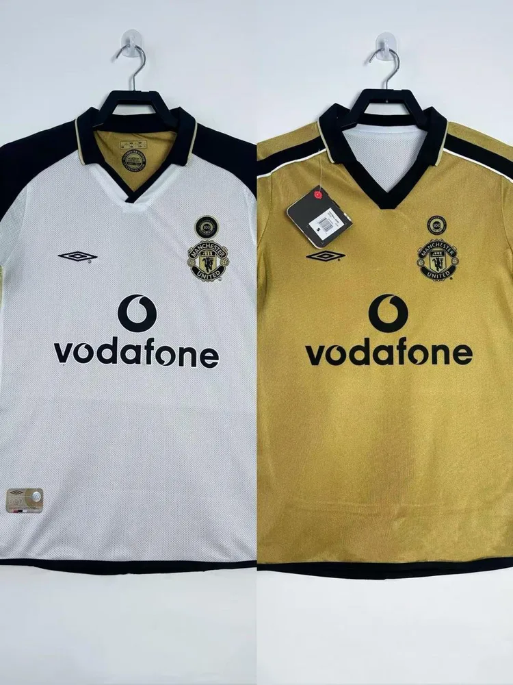 Manchester United 2001-2002 Retro Manchester United Double-sided Centennial Edition Camiseta de fútbol 2001/2002