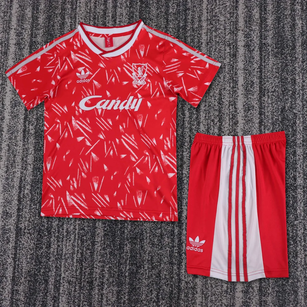 Liverpool 1989-1991 Retro Liverpool Local Camiseta de fútbol Talla infantil 1989/1991