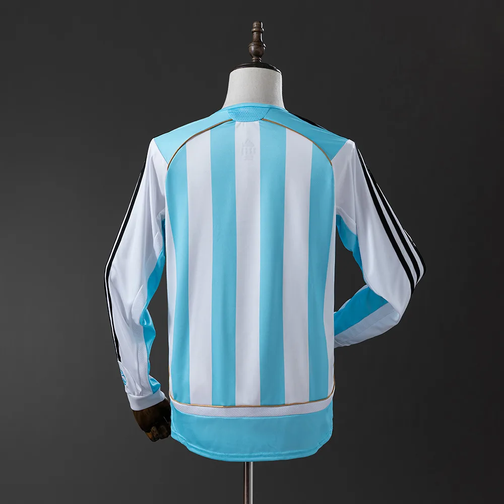 Argentina 2006 Long-Sleeved Retro Argentina National Team Home Jersey t 2006 — 2