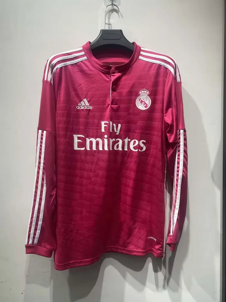 Real Madrid 2014/2015 Retro Manga larga Real Madrid Visitante Camiseta de fútbol 2014/2015