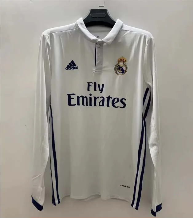 Real Madrid 2016/2017 Retro Manga larga Real Madrid Local Camiseta de fútbol 2016/2017