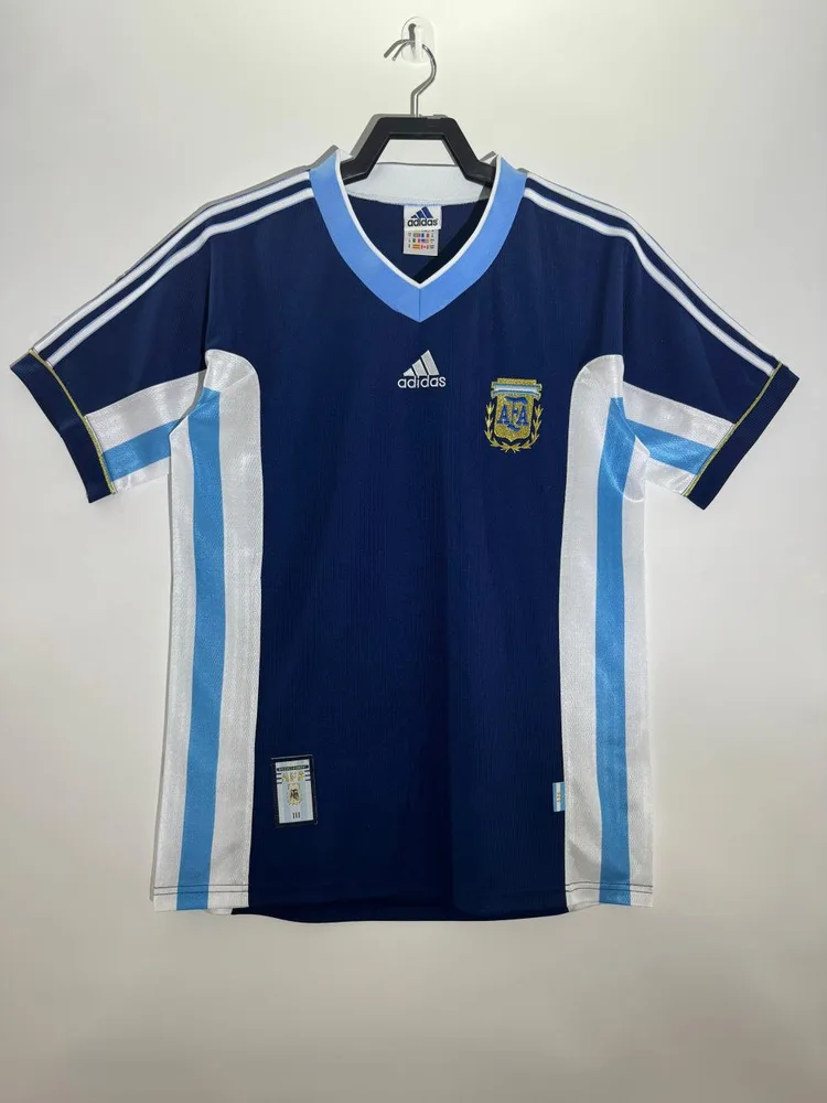 Argentina 1998 Retro Argentina National Team Visitante Jersey 1998