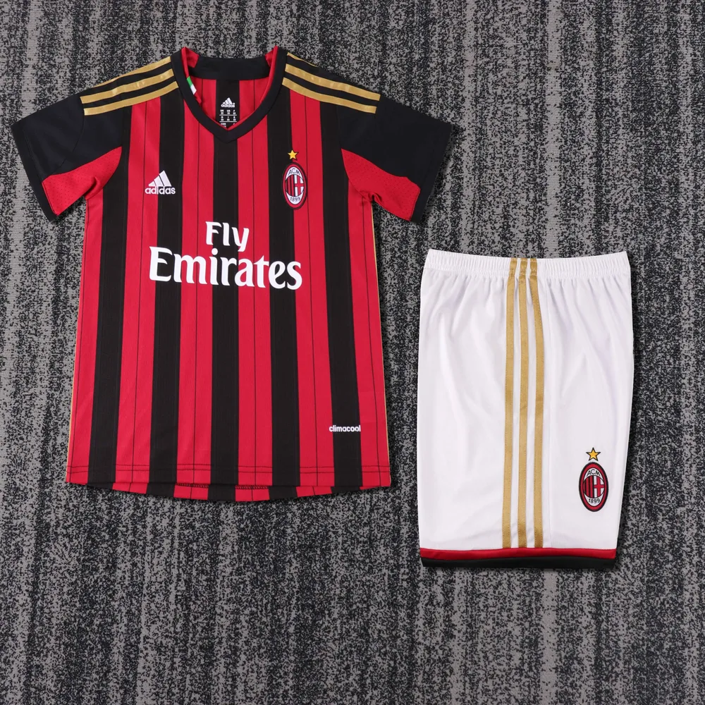 AC Milan 2013-2014 Retro AC Milan Local Camiseta de fútbol Talla infantil 2013/2014