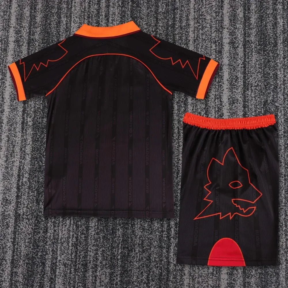 AS Roma 1999-2000 Retro Roma Visitante Camiseta de fútbol Talla infantil 1999/2000 — 2