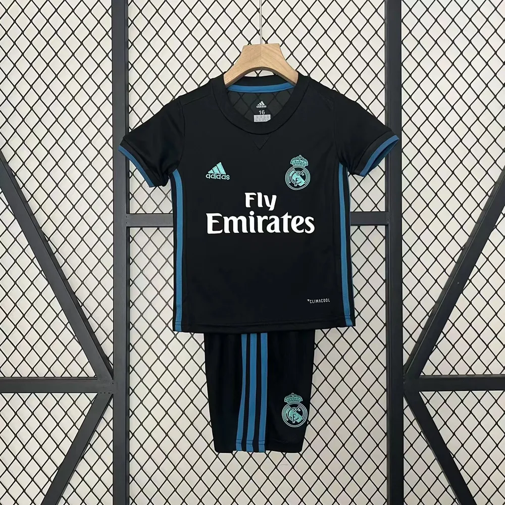 Real Madrid 2017/2018 Retro Real Madrid Visitante Camiseta de fútbol Talla infantil 2017/2018