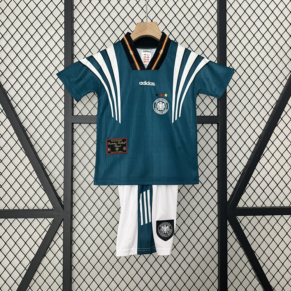 Germany 1996 Retro Germany Visitante Camiseta de fútbol Talla infantil 1996