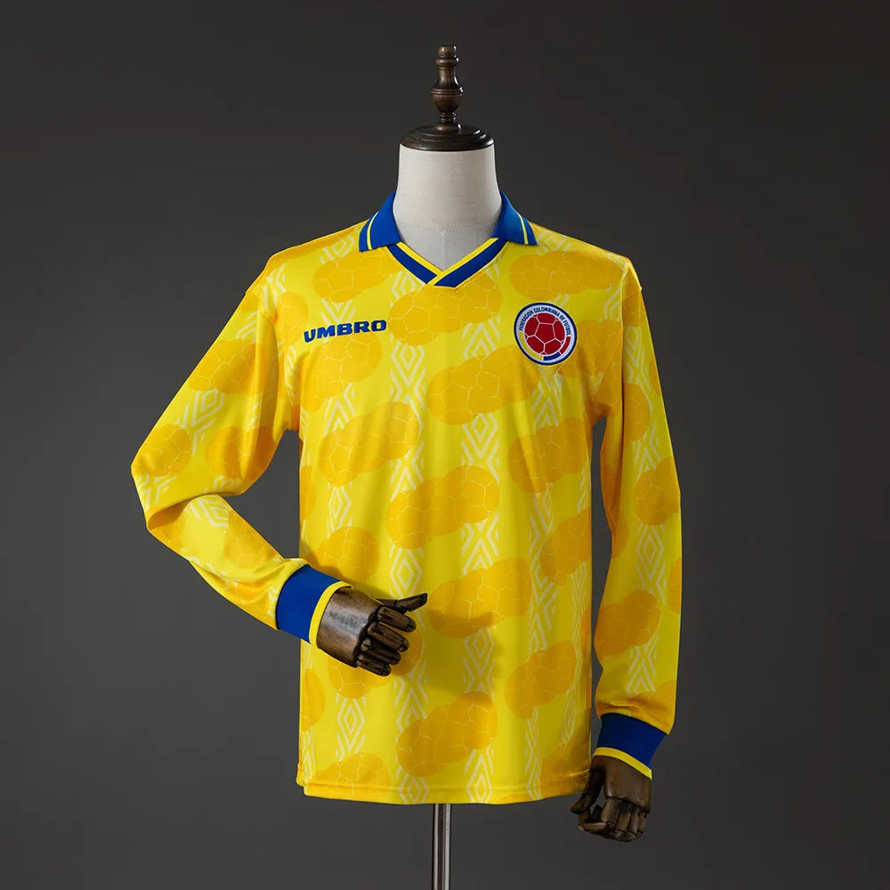 Colombia 1994 Colombia Local Retro Manga larga Jersey 1994