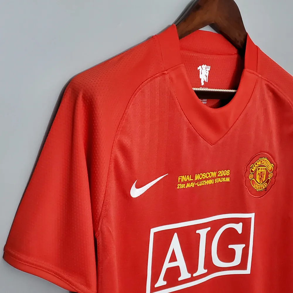 Manchester United 2007/2008 Retro Manchester United Home Champions League Edition Football Shirt 2007/2008 — 6