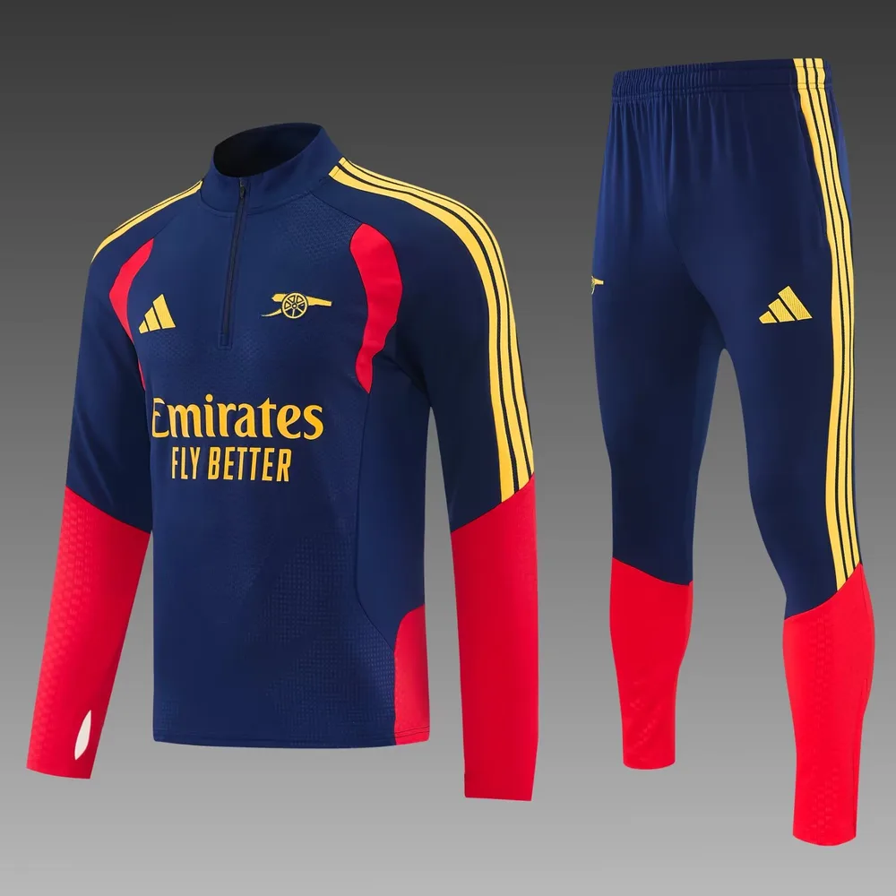 Arsenal 2026/2027 Arsenal Half-Pull Training Suit Red Blue Football Jersey 2026/27