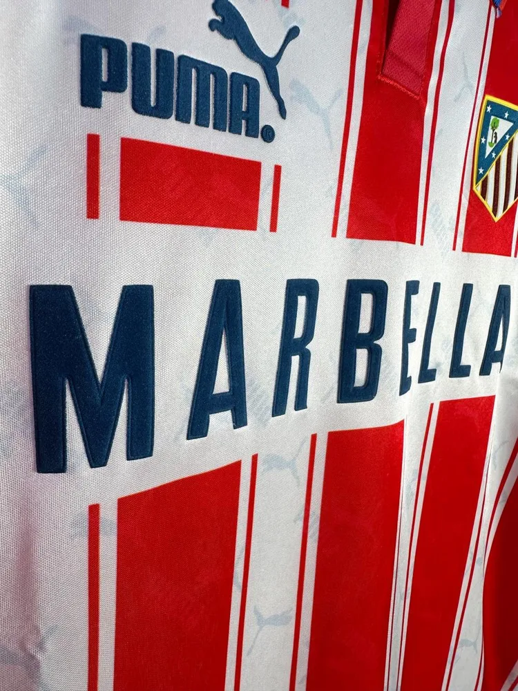 Atlético Madrid 1994/1995 Retro Long sleeve Atletico Madrid Home Soccer Jersey 1994/1995 — 4
