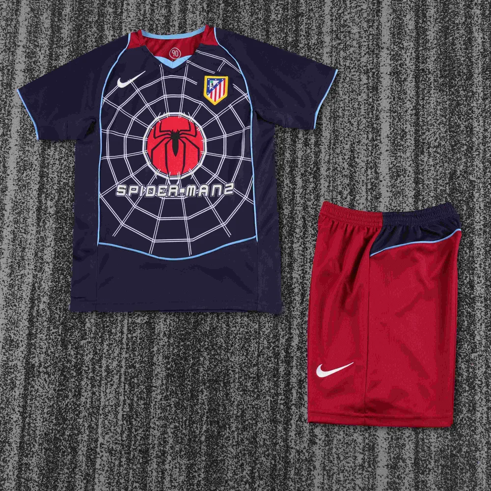Atlético Madrid 2004-2005 Retro Atletico Madrid Visitante Camiseta de fútbol Talla infantil 2004/2005