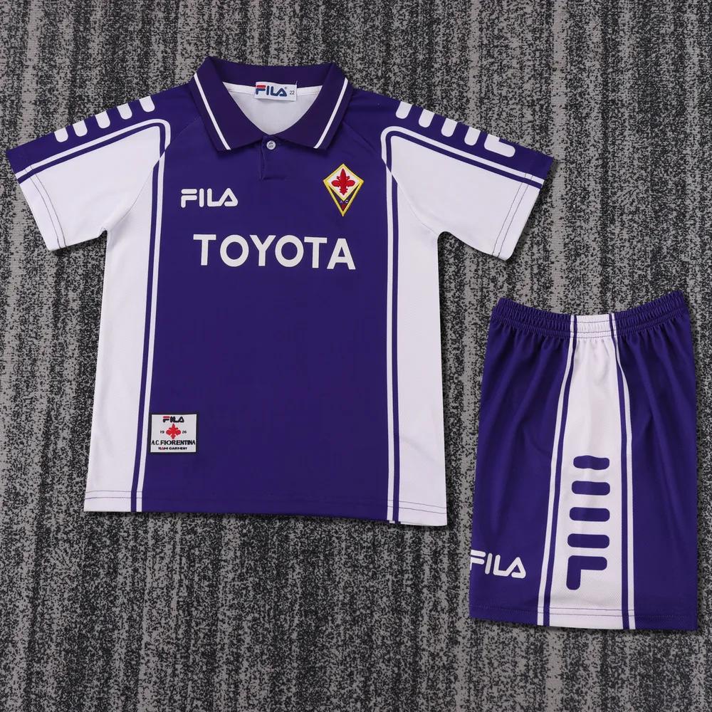 Fiorentina 1999-2000 Retro Fiorentina Local Camiseta de fútbol Talla infantil 1999/2000