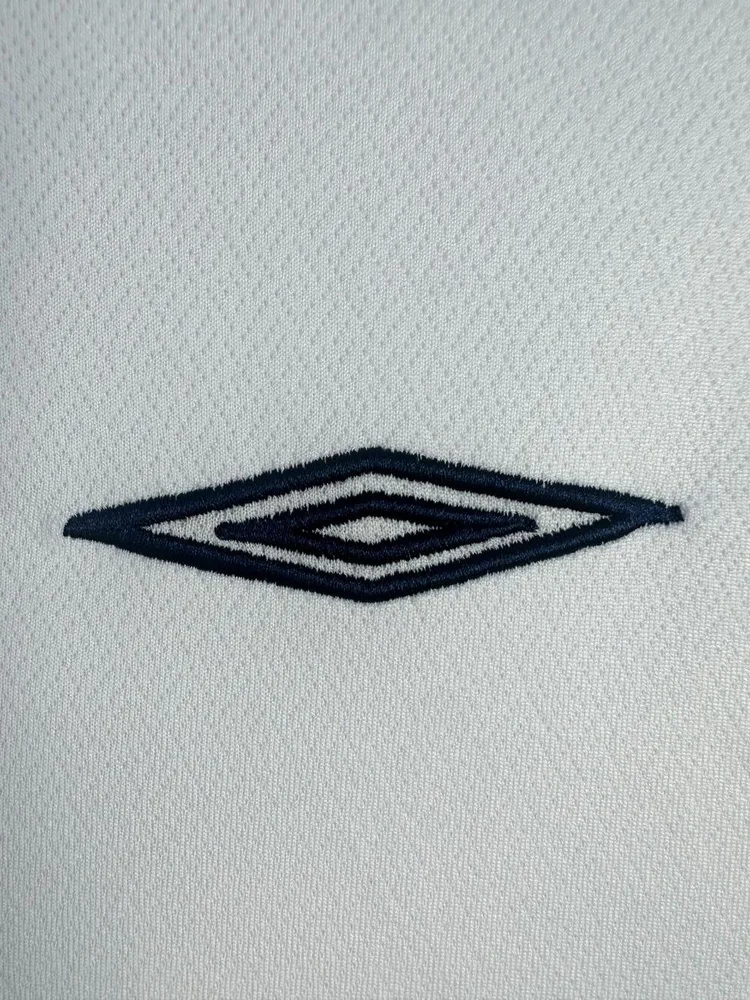 England 2006 Retro Long Sleeve England Home Soccer Jersey 2006 — 5